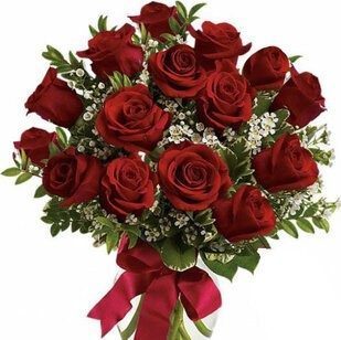 15 red roses with greenery | Flower Delivery Tver